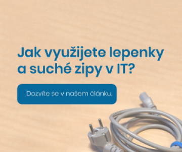Využití lepících pásek a suchých zipů v IT
